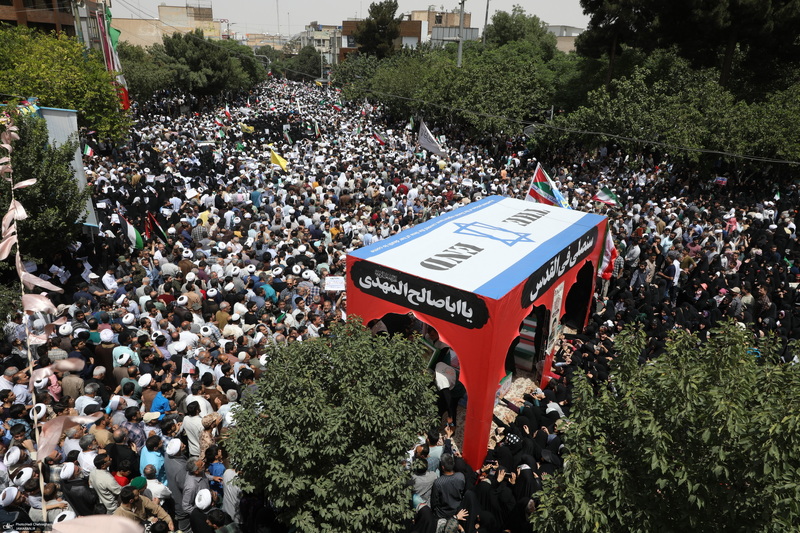 جمعه خشم و نصر و تشییع پنج شهید حمله رژیم صهیونیستی در قم