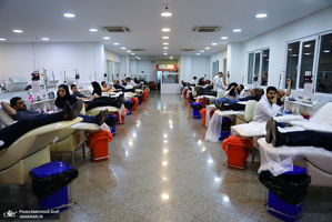 اهدای خون در شب بیست و سوم ماه مبارک رمضان