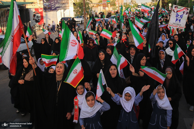 رزمایش «دختران جان‌فدای ایران» در فسا