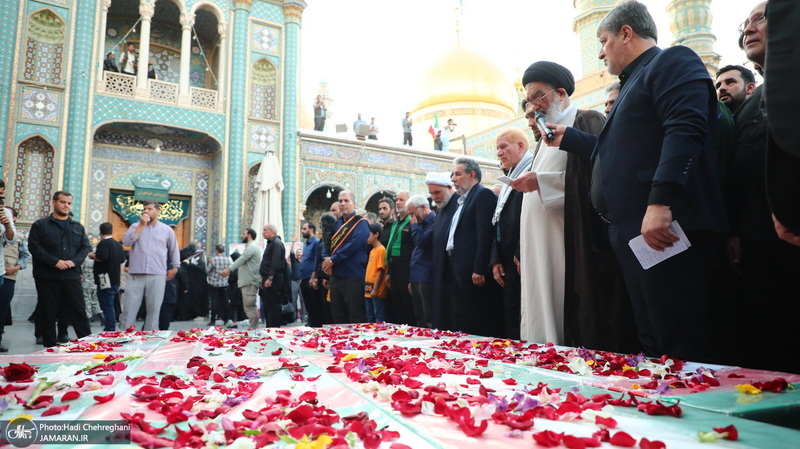 تشییع پیکر‌های ۸ شهید دلاور هوافضای سپاه و پدافند ارتش در قم