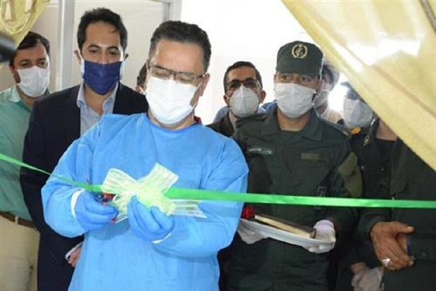 بخش قرنطینه بیماران کرونا در پارسیان با همکاری نیروی دریایی سپاه افتتاح شد