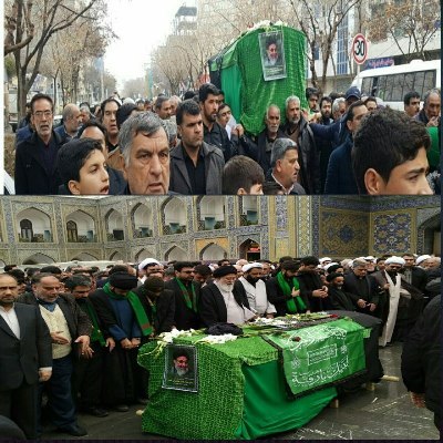 تشییع و تدفین پیکر امام جمعه طبس در مشهد