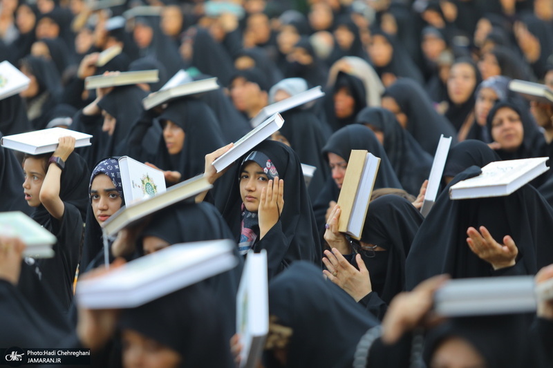 مراسم تعویض پرچم حرم حضرت معصومه (س) در شب اول ماه محرم‎‎