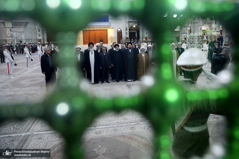 تجدید میثاق رئیس قوه قضائیه و مسئولان عالی قضایی با آرمان‌های امام خمینی(س)