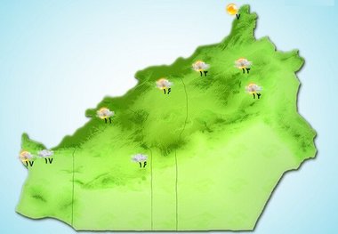 آسمان استان سمنان نیمه‌ابری است  هوا گرم‌تر می‌شود