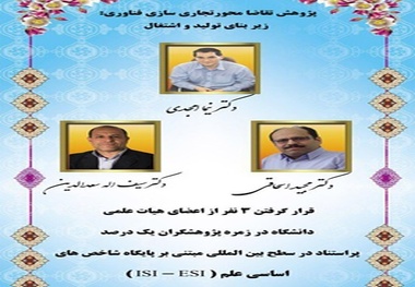 تعداد پژوهشگران یک درصد پر استناد دانشگاه سمنان در سطح بین المللی به سه نفر رسیدند
