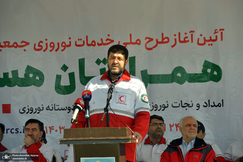 آئین آغاز طرح ملی خدمات نوروزی جمعیت هلال احمر در جوار حرم مطهر امام خمینی (س)