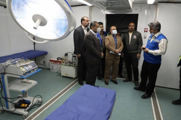 استاندار قزوین از بیمارستان صحرایی بازدید کرد