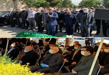 حضور ظریف و زنگنه در مراسم تشییع پیکر حسین کاظم‌پور