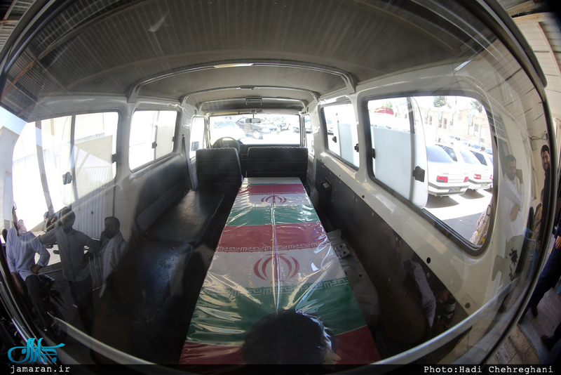 مراسم تشییع پیکر مطهر شهید حمله تروریستی اخیر حجت الاسلام تقوی در قم