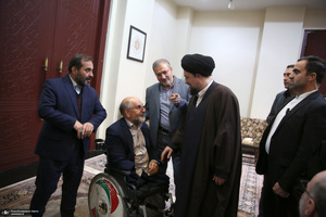 دیدار جمعی از جانبازان با سید حسن خمینی