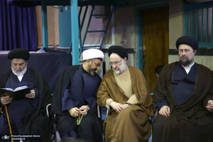 مراسم چهلمین روز در گذشت  آیت الله صانعی در حسینیه جماران  2