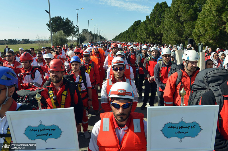 آئین آغاز طرح ملی خدمات نوروزی جمعیت هلال احمر در جوار حرم مطهر امام خمینی (س)