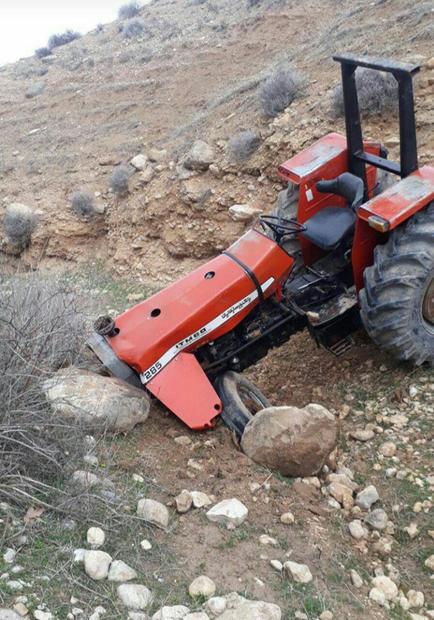 مرگ جوان مانه و سملقانی بخاطر سقوط تراکتور به دره