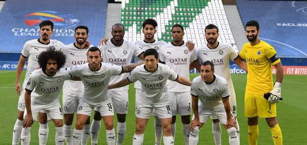 بنر جالب بازیکنان السد و العربی؛  فلسطین در قلب ماست + عکس
