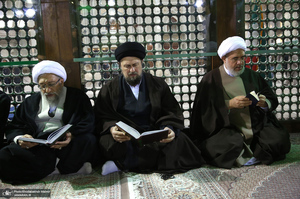 تجدید میثاق رئیس و جمعی از اعضای مجمع تشخیص مصلحت نظام با آرمان‌های امام خمینی (س)-2