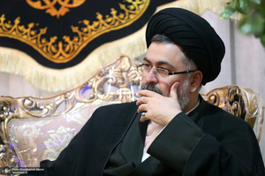 حضور آیت الله سید حسن خمینی در منزل سردار سپهبد شهید علی شادمانی - یاسر خمینی