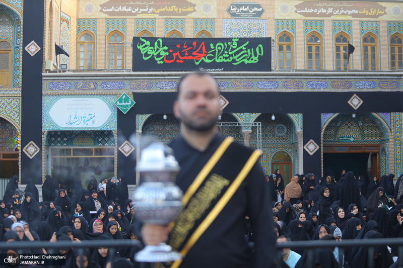 مراسم تعویض پرچم حرم حضرت معصومه (س) در شب اول ماه محرم‎‎
