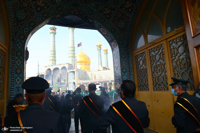 عزاداری خادمین حرم کریمه اهل بیت در روز شهادت امام رضا(ع)