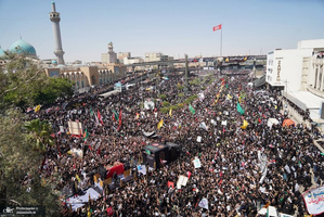 تشییع پیکر مطهر رهبر شهید در نجف اشرف