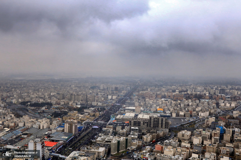 تصاویر هوایی راهپیمایی مردم تهران