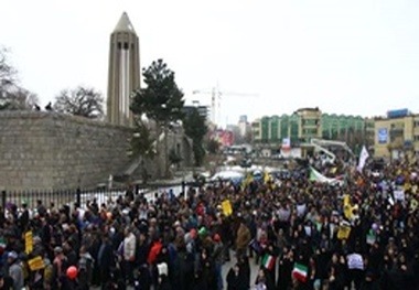 راهپیمایی مردم همدان در محکومیت اغتشاشات اخیر