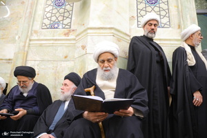 مراسم ترحیم و بزرگداشت آیت الله سید محمدعلی شیرازی در مسجد اعظم قم