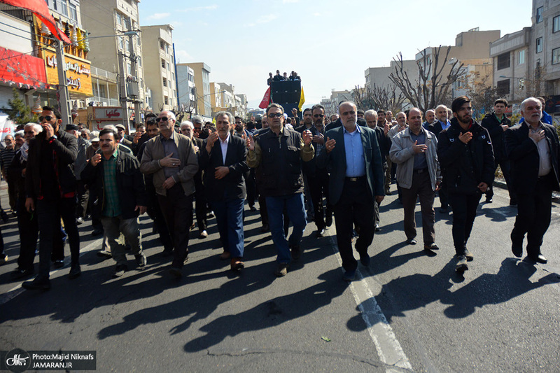مراسم تشییع و تدفین 2 شهید گمنام در دانشگاه آزاد تهران جنوب
