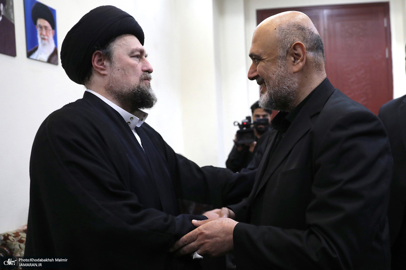 مراسم تشییع و تدفین همسر آیت الله موسوی بجنوردی (ره) در حرم امام خمینی (س)-3