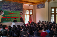 سخنرانی سید حسن خمینی در کتابخانه یادگار امام در شهر اسکردو مرکز ایالت بلتستان پاکستان