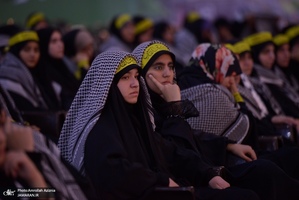 گردهمایی مسئولین بسیج دانشجویی و طلاب بسیجی در حرم امام با سخنرانی رئیس‌جمهور پزشکیان (10)