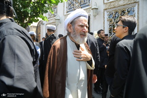 دسته عزاداری روز شهادت امام صادق (ع) با حضور آیت الله العظمی وحید خراسانی