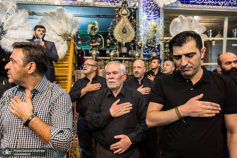 مراسم عزاداری شب شهادت حضرت رقیه(س) و تشییع پیکر پاک شهید تازه تفحص در تکیه دربند