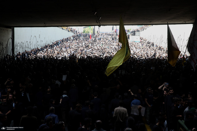 تشییع باشکوه پیکر رئیس جمهوری و یارانش در تهران-8