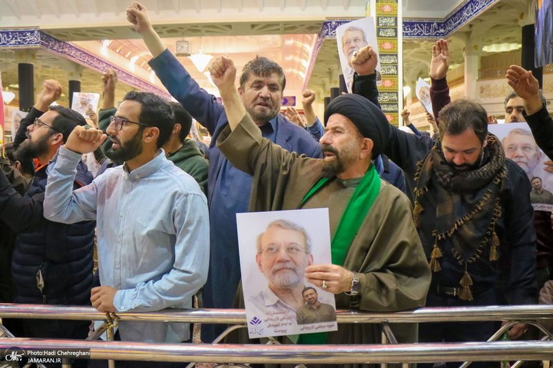 مراسم بزرگداشت شهید علی لاریجانی در حرم حضرت معصومه (س)