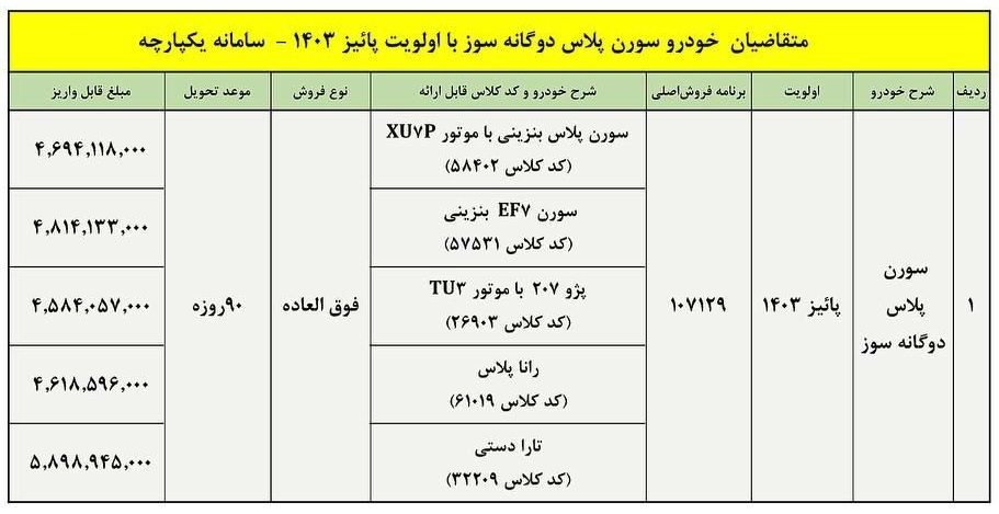 سورن پلاس دوگانه سوز