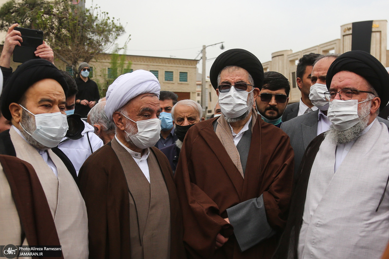 مراسم تشییع و خاکسپاری پیکر آیت الله ری شهری (ره) در حرم حضرت عبدالعظیم حسنی (ع)