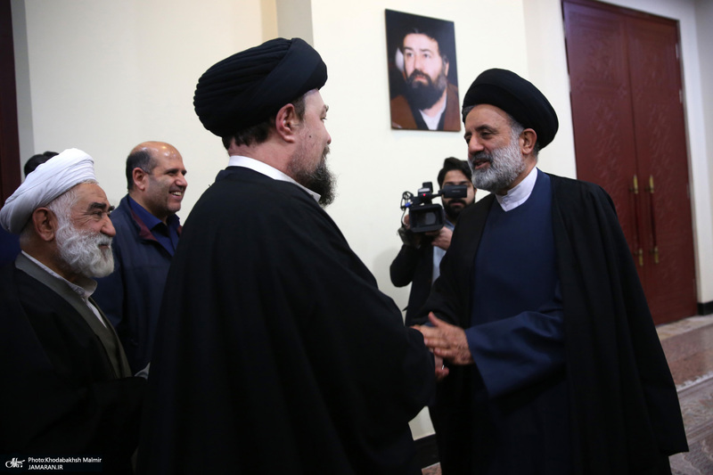 دیدار ئیس بنیاد شهید و جمعی از معانین با سید حسن خمینی