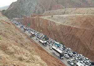 ترافیک سنگین در محور ایلام- مهران