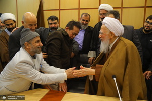 دیدار اساتید و روسای دانشگاه های کشورهای اسلامی با آیت الله العظمی جوادی آملی‎