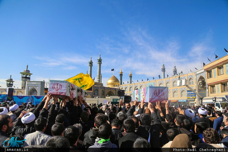  تشييع پیکر مطهر شش شهید گمنام در قم