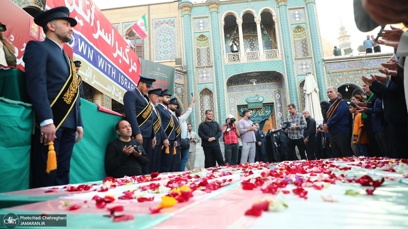 تشییع پیکر‌های ۸ شهید دلاور هوافضای سپاه و پدافند ارتش در قم