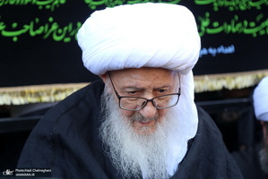 دسته عزاداری شهادت امام عسکری(ع) با حضور آیت العظمی وحید خراسانی