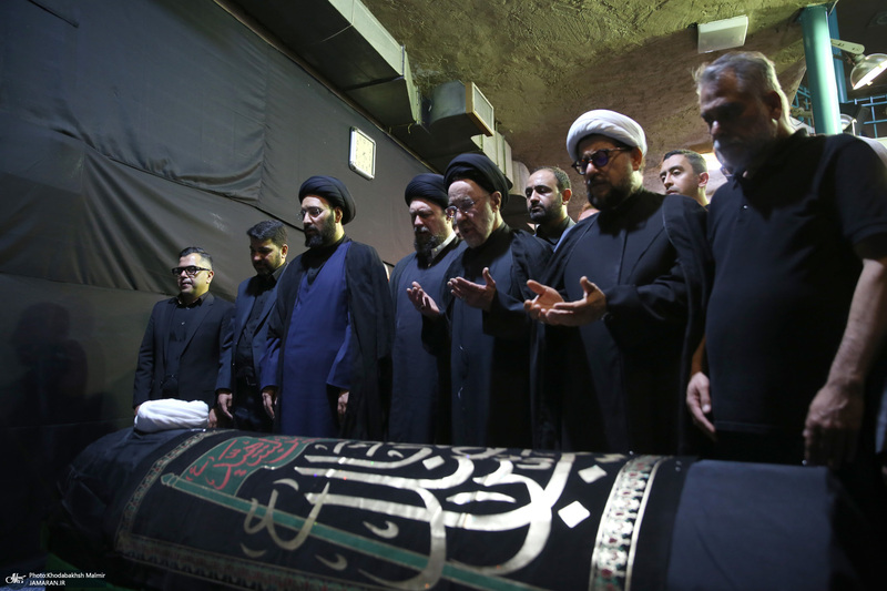 مراسم تشییع مرحوم آیت الله آقای حاج شیخ حسین هاشمیان در حسینیه جماران -2