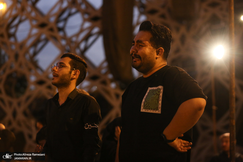 مراسم خیمه سوزان در میدان امام حسین (ع)