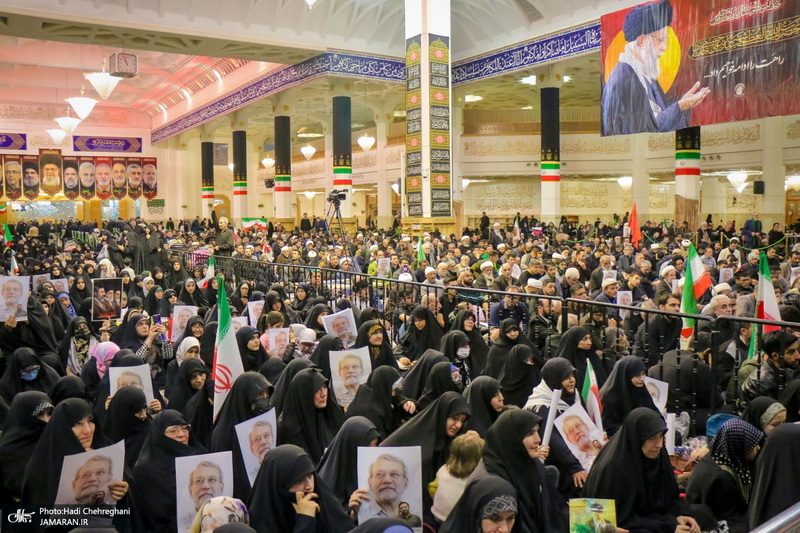 مراسم بزرگداشت شهید علی لاریجانی در حرم حضرت معصومه (س)