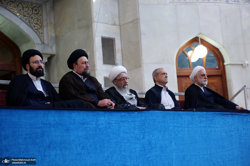 حضور شخصیت‌های سیاسی و مسئولان کشوری و لشکری در مراسم سالگرد ارتحال حضرت امام خمینی (س) -3