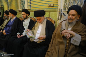 مراسم چهلمین روز درگذشت مرحوم آیت الله سید هادی سیستانی در قم‎