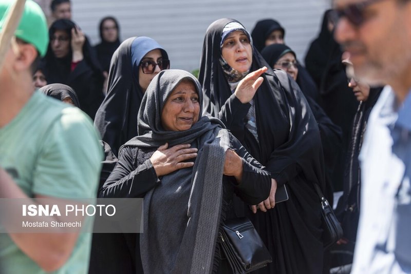 تشییع پیکر مطهر خانواده شهید حمله تروریستی رژیم صهیونیستی در ساری