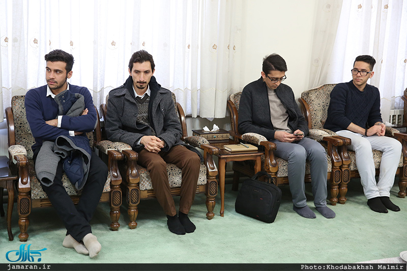 دیدار اعضای انجمن اسلامی دانشگاه کاشان با سید حسن خمینی